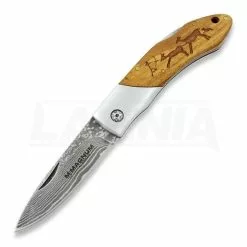 Böker Magnum Caveman Damascus Folding Knife 01RY818DAM