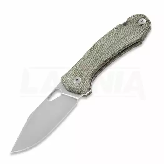 GiantMouse ACE Grand Green Canvas Micarta Folding Knife