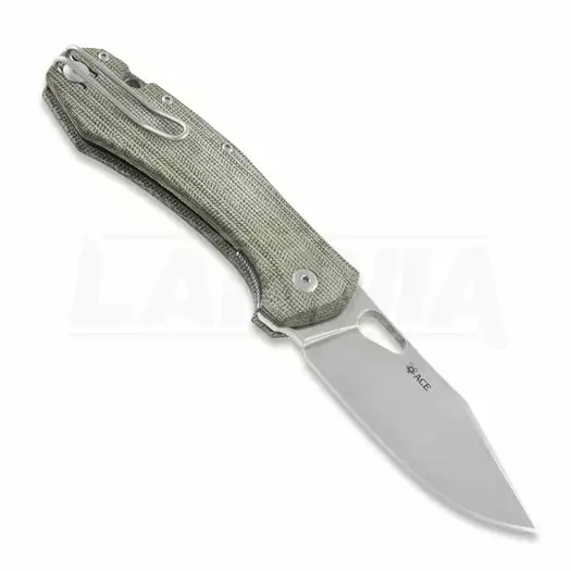 GiantMouse ACE Grand Green Canvas Micarta Folding Knife - Image 2