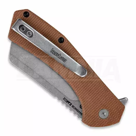 Kershaw Static Brown Micarta D2 Folding Knife 3445MCB - Image 2