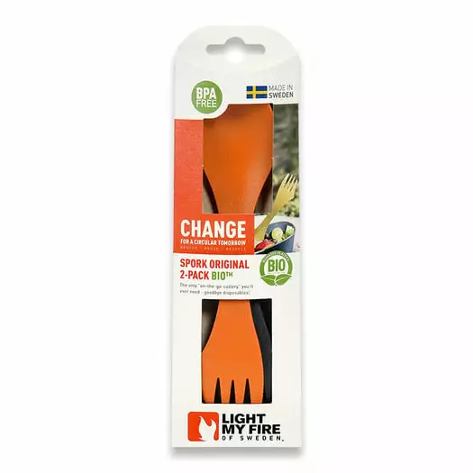 Light My Fire Spork Original BIO 2-pack Orange/black - Image 2